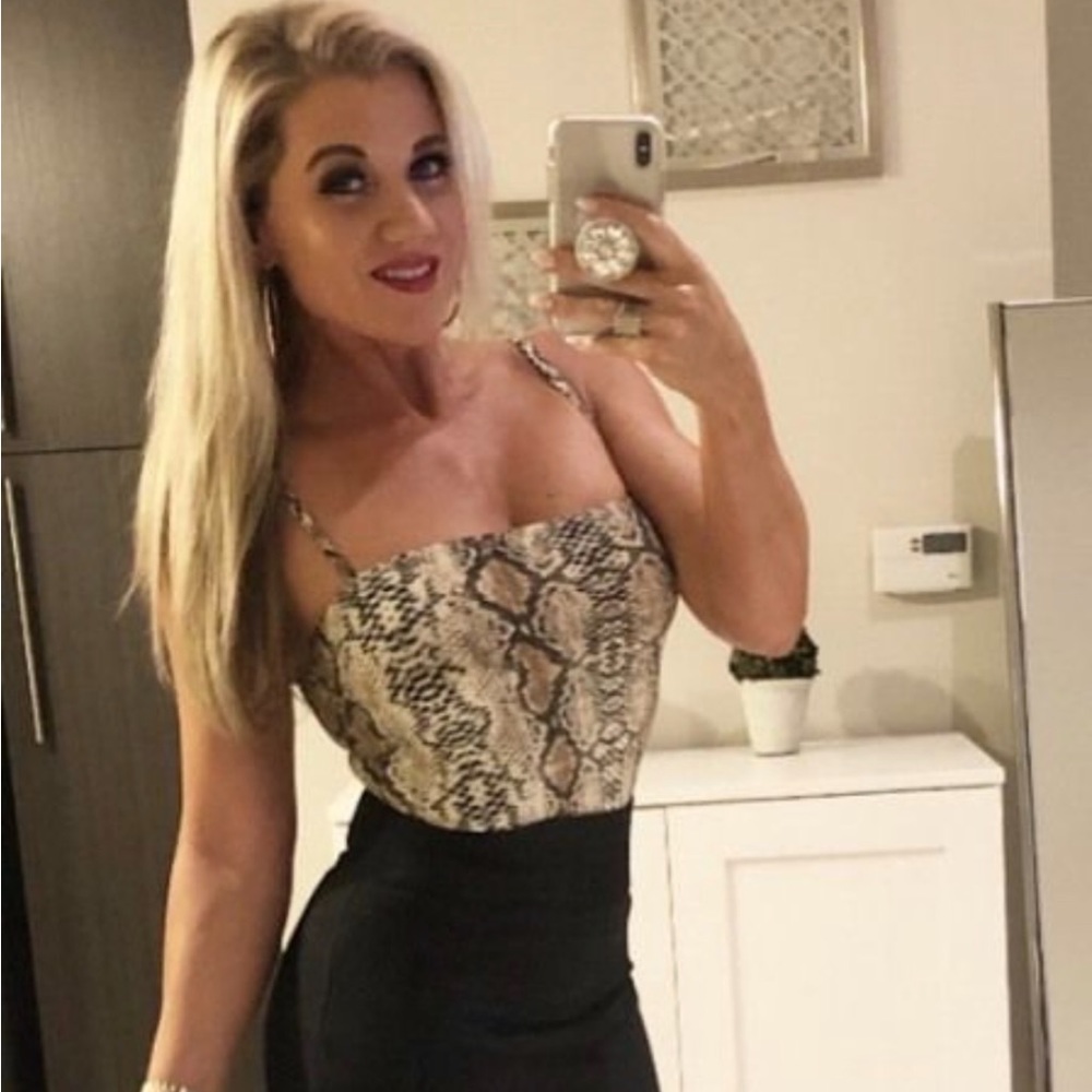 Black bodysuit animal print NWT - Picture 6 of 12